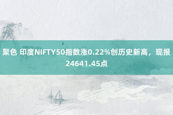 聚色 印度NIFTY50指数涨0.22%创历史新高，现报24641.45点