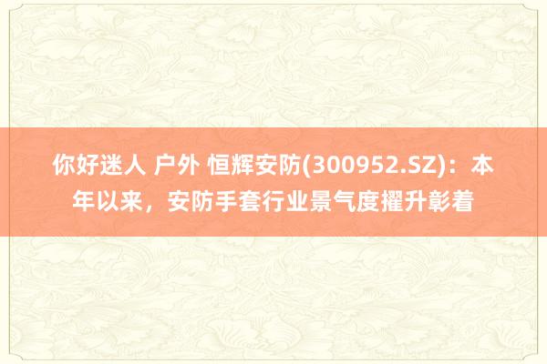 你好迷人 户外 恒辉安防(300952.SZ)：本年以来，安防手套行业景气度擢升彰着