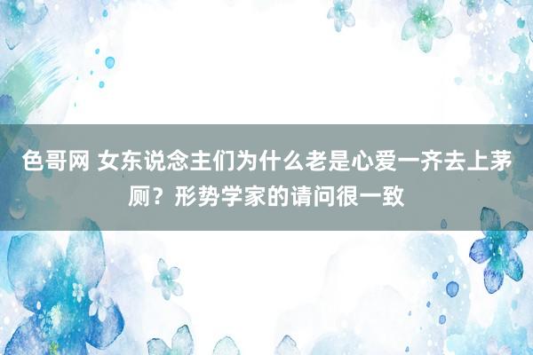 色哥网 女东说念主们为什么老是心爱一齐去上茅厕？形势学家的请问很一致