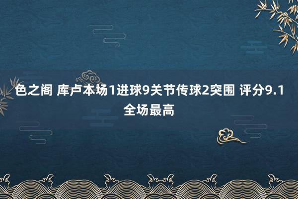 色之阁 库卢本场1进球9关节传球2突围 评分9.1全场最高