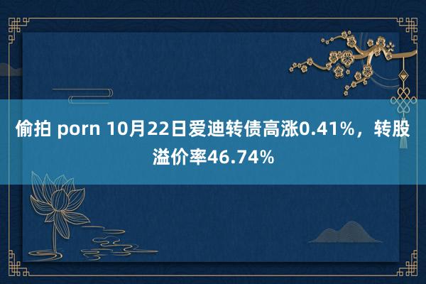 偷拍 porn 10月22日爱迪转债高涨0.41%，转股溢价率46.74%