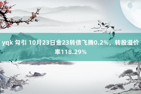 yqk 勾引 10月23日金23转债飞腾0.2%，转股溢价率118.29%