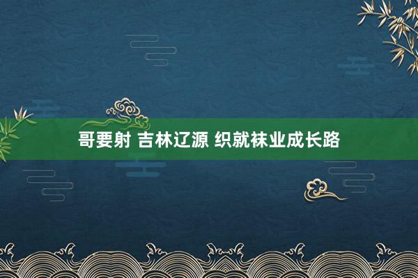 哥要射 吉林辽源 织就袜业成长路