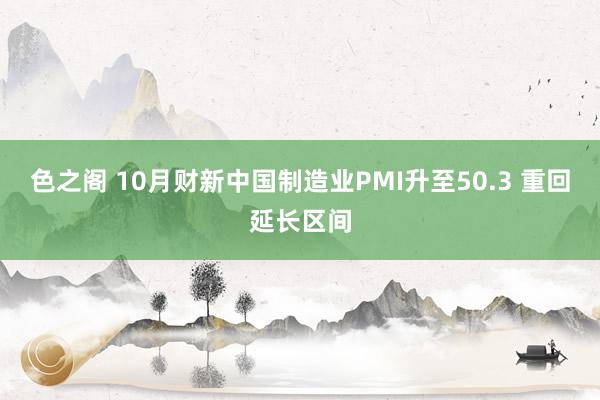 色之阁 10月财新中国制造业PMI升至50.3 重回延长区间