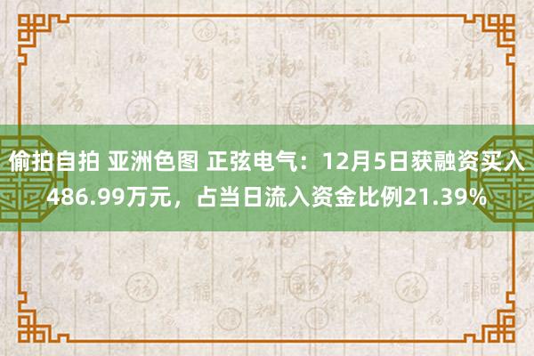 偷拍自拍 亚洲色图 正弦电气：12月5日获融资买入486.99万元，占当日流入资金比例21.39%