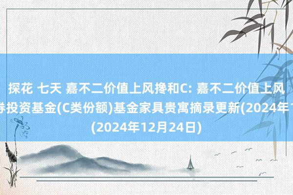 探花 七天 嘉不二价值上风搀和C: 嘉不二价值上风搀和型证券投资基金(C类份额)基金家具贵寓摘录更新(2024年12月24日)